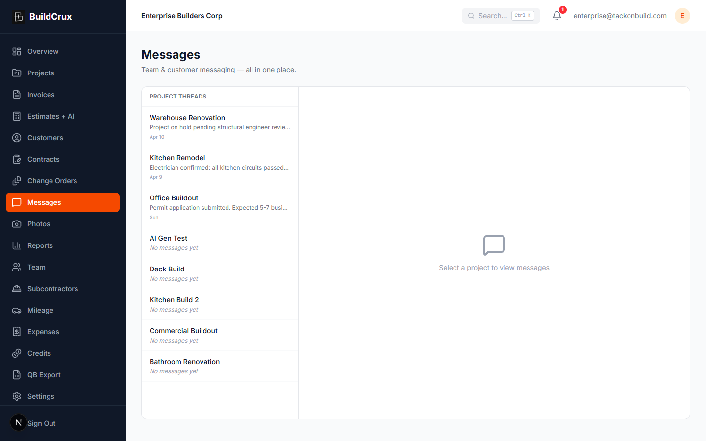 Messages screenshot